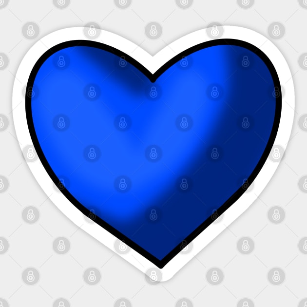 Blue Heart Sticker by TheQueerPotato